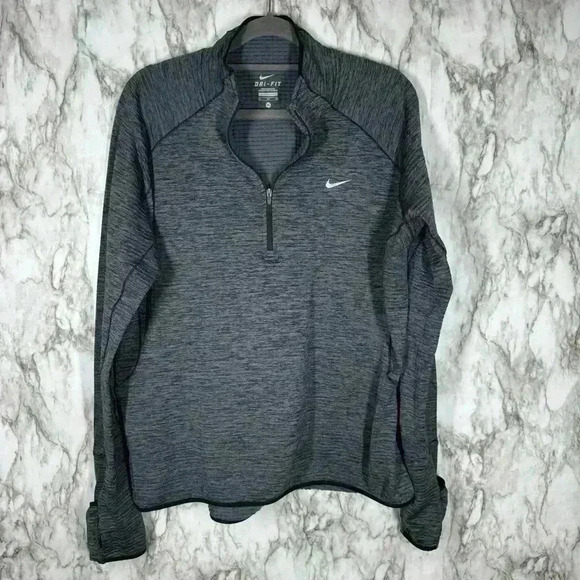 Women’s Nike DriFit Fleece-Lined Quarter Zip, XL, Grey/Black - Picture 1 of 7